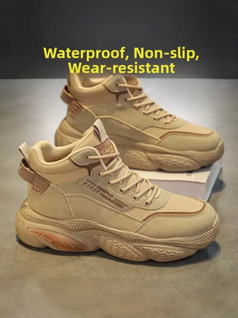 Men's High-Top Winter Sports Work Boots Anti-Slip Wear-Resistant Boots Outdoor Mountain Climbing Shoes Thick Bottom
Men's High-Top Winter Sports Work Boots Anti-Slip Wear-Resistant Boots Outdoor Mountain Climbing Shoes Thick Bottom