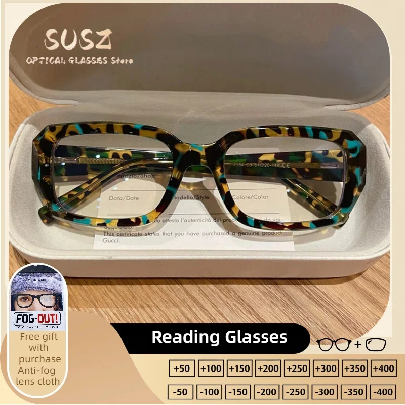 SUSZ Reading Glasses Fashionable Full Rim Cat Eye Women Anti Blue Ray or Photochromic Progressive Prescription Optical Eyewear
SUSZ Reading Glasses Fashionable Full Rim Cat Eye Women Anti Blue Ray or Photochromic Progressive Prescription Optical Eyewear