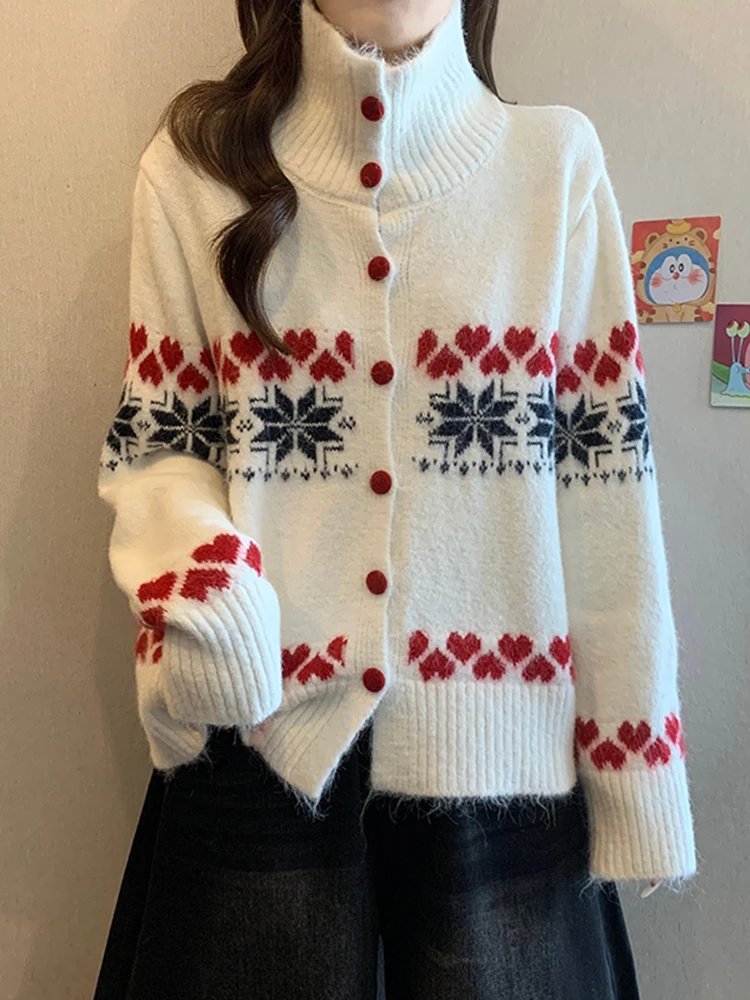 Женский вязаный свитер с высоким воротником, длинный, свободный крой, весенний, винтажный, с пуговицами, разноцветный, базовый топ-пальто
Женский вязаный свитер с высоким воротником, длинный, свободный крой, весенний, винтажный, с пуговицами, разноцветный, базовый топ-пальто