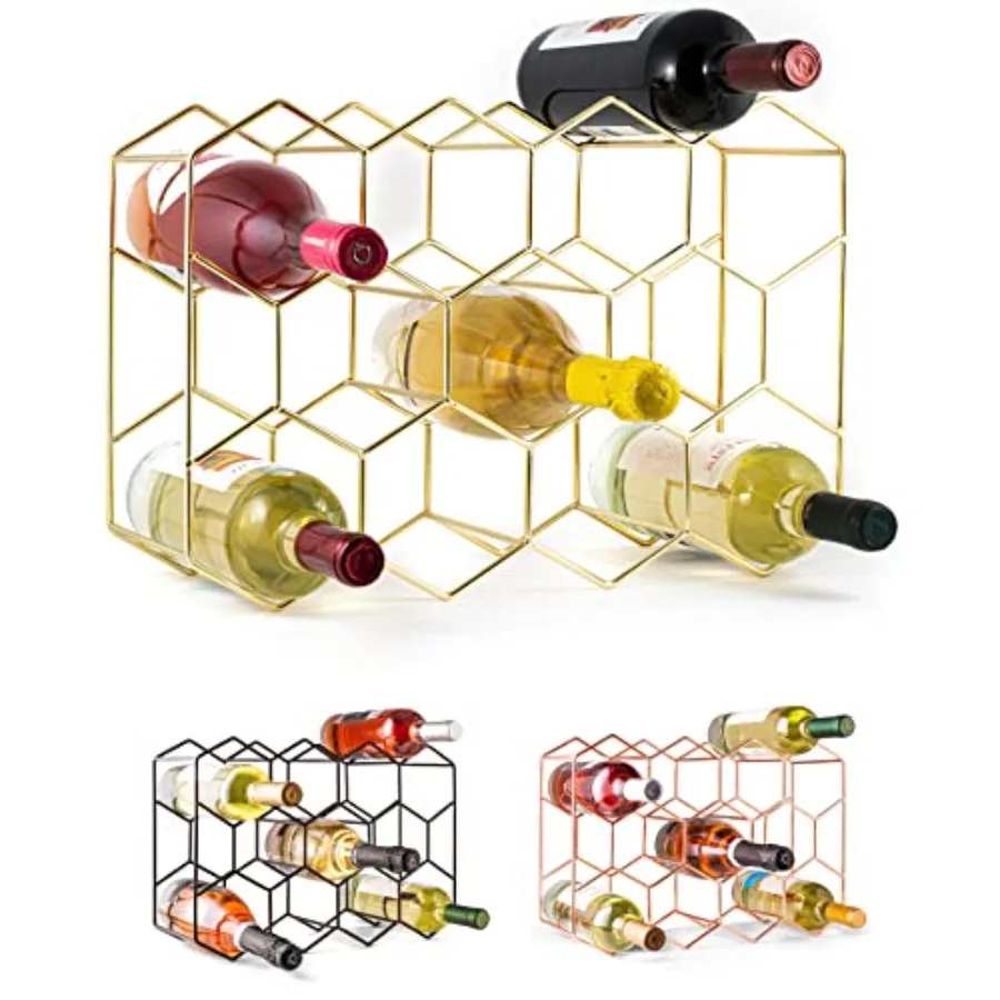 Countertop Wine Rack - 14 Bottle Freestanding Modern Metal Small Wine Rack - 3 Tier Tabletop Wine Holder Stand for Cabinet, Pan
Countertop Wine Rack - 14 Bottle Freestanding Modern Metal Small Wine Rack - 3 Tier Tabletop Wine Holder Stand for Cabinet, Pan