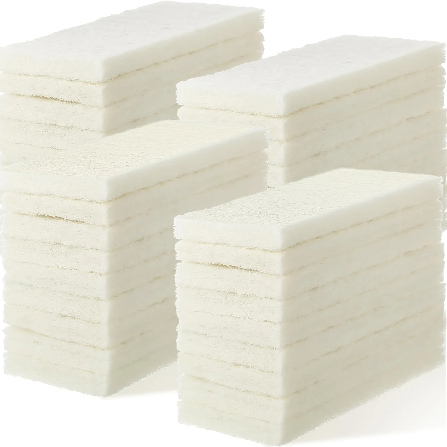 40-Pack Gentle Reusable Scrub Pads – Soft White Kitchen Dish Scrubbers, 10 x 4 Inch Multi-Surface Cleaning Sponges for Dishes, Countertops & More
40-Pack Gentle Reusable Scrub Pads – Soft White Kitchen Dish Scrubbers, 10 x 4 Inch Multi-Surface Cleaning Sponges for Dishes, Countertops & More