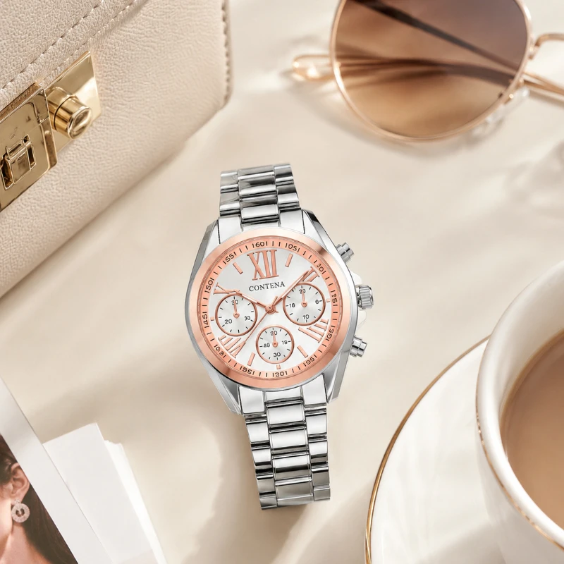 Elegant Roman Numeral Watches for Women Fashion Quartz Wristwatch with Stainless Steel Band Ladies Dress Watch relógio feminino
Elegant Roman Numeral Watches for Women Fashion Quartz Wristwatch with Stainless Steel Band Ladies Dress Watch relógio feminino