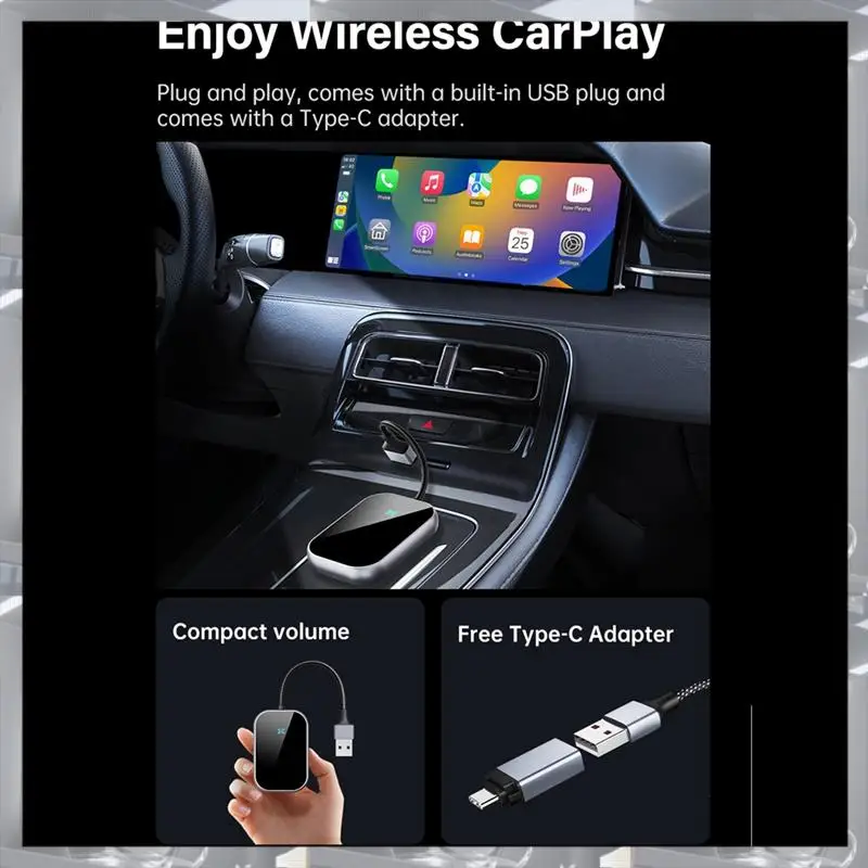 Hot Selling-Wireless Carplay Adapter Convert Wired Carplay To Wireless Carplay Adapter For Iphone IOS 10+ And For Android Auto,W
Hot Selling-Wireless Carplay Adapter Convert Wired Carplay To Wireless Carplay Adapter For Iphone IOS 10+ And For Android Auto,W