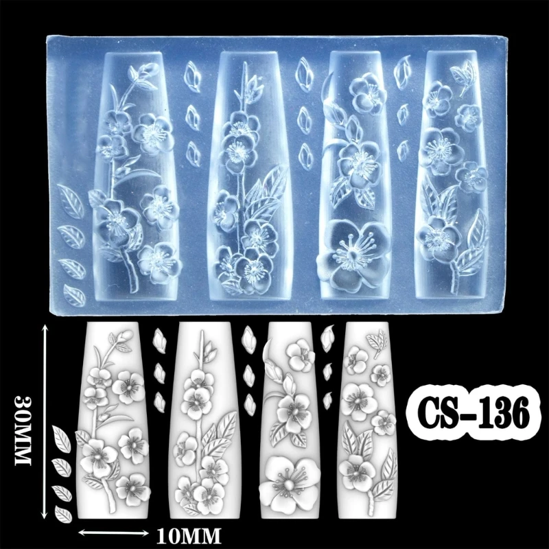 652F Flexible Silicone Carving Flower Art Mold for Crafting Intricate 3D Floral Designs in DIY Projects
652F Flexible Silicone Carving Flower Art Mold for Crafting Intricate 3D Floral Designs in DIY Projects