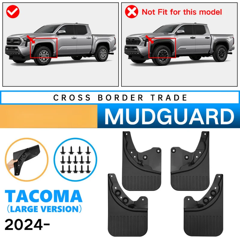 Для Toyota Tacoma 2024-2025 4 шт. брызговики брызговики брызговики крылья автомобильные аксессуары Стайлинг
Для Toyota Tacoma 2024-2025 4 шт. брызговики брызговики брызговики крылья автомобильные аксессуары Стайлинг