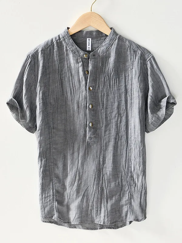 Men's Casual Linen T-Shirt Short Sleeve Crumpled Texture Lightweight Breathable Summer Fashionable Loose Fit Shirt
Men's Casual Linen T-Shirt Short Sleeve Crumpled Texture Lightweight Breathable Summer Fashionable Loose Fit Shirt
