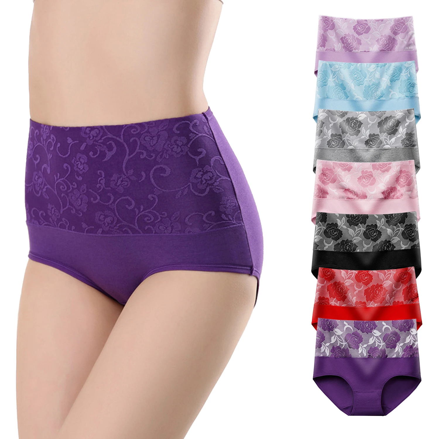 Women's Cotton Underwear High Waisted Ladies Panties Full Coverage Briefs 4 Pack (Regular & Plus Size)
Women's Cotton Underwear High Waisted Ladies Panties Full Coverage Briefs 4 Pack (Regular & Plus Size)