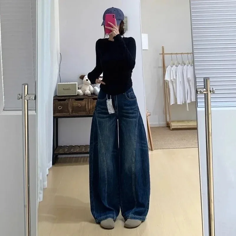 Женские джинсы Y2k, свободные прямые широкие брюки, мешковатые джинсовые брюки, повседневная уличная одежда, винтажные потертые джинсы Y2k с высокой талией
Женские джинсы Y2k, свободные прямые широкие брюки, мешковатые джинсовые брюки, повседневная уличная одежда, винтажные потертые джинсы Y2k с высокой талией