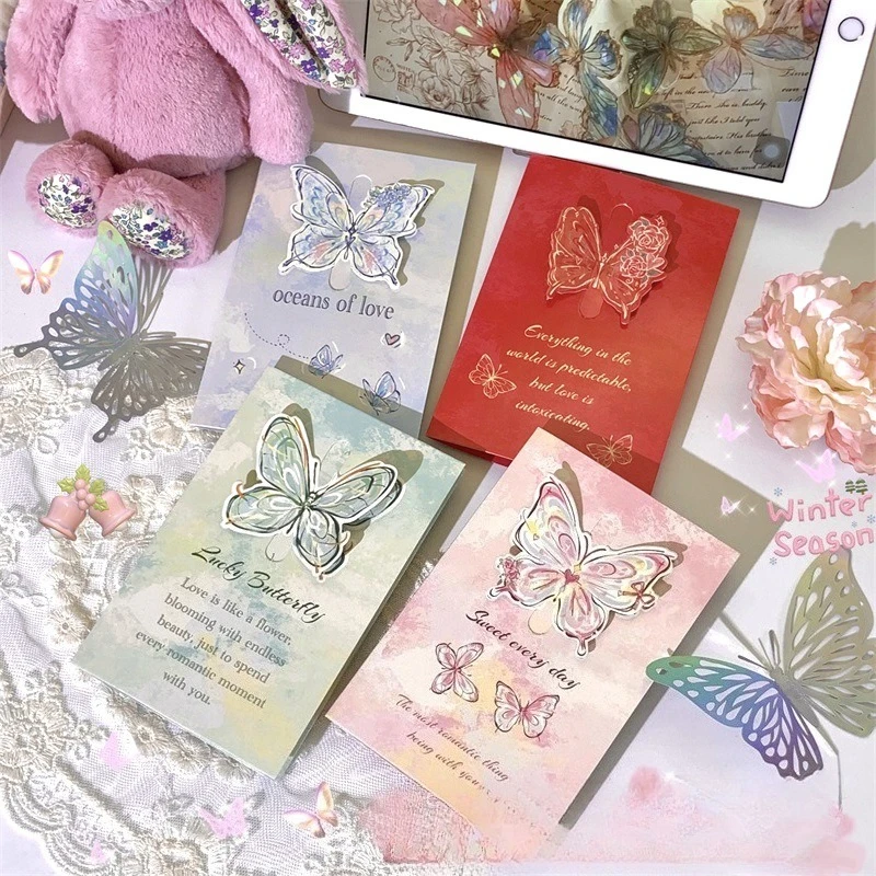 Romantic Three-dimensional Butterfly Shaped Greeting Cards Retro Foldable Blessing Card Couple's Day Gift 20/30/50pcs Decor Card
Romantic Three-dimensional Butterfly Shaped Greeting Cards Retro Foldable Blessing Card Couple's Day Gift 20/30/50pcs Decor Card