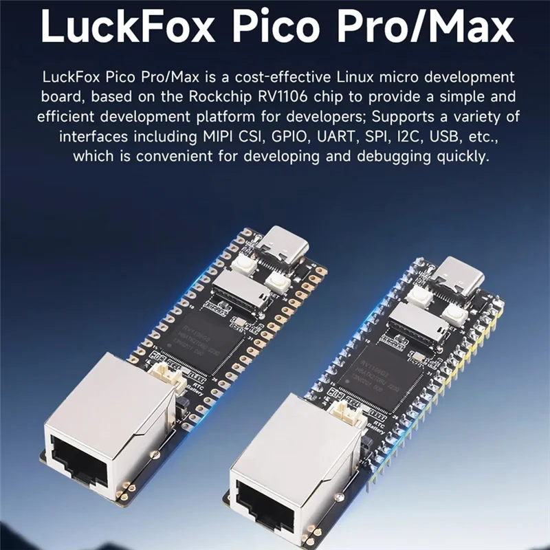 ABLL-для Luckfox Pico Max Linux RV1106 Rockchip AI плата ARM Cortex-A7/RISC-V для Raspberry Pi Pico простой в использовании (C)
ABLL-для Luckfox Pico Max Linux RV1106 Rockchip AI плата ARM Cortex-A7/RISC-V для Raspberry Pi Pico простой в использовании (C)