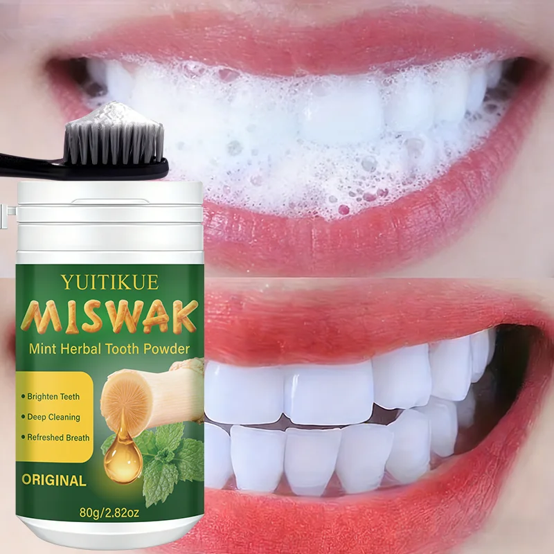 YUITIKUE Mint Herbal Tooth Powder - Miswak Infused, Mild Cleansing For Healthy-Looking Teeth, 80g
YUITIKUE Mint Herbal Tooth Powder - Miswak Infused, Mild Cleansing For Healthy-Looking Teeth, 80g