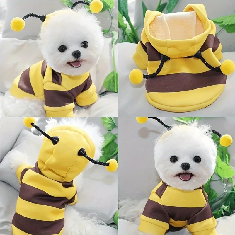Cute Bee Costume Dog Cat Hoodie - thickened Pet Sweater Warm Outfit for Halloween Cosplay & Daily Wear pet clothes dogs clothes
Cute Bee Costume Dog Cat Hoodie - thickened Pet Sweater Warm Outfit for Halloween Cosplay & Daily Wear pet clothes dogs clothes