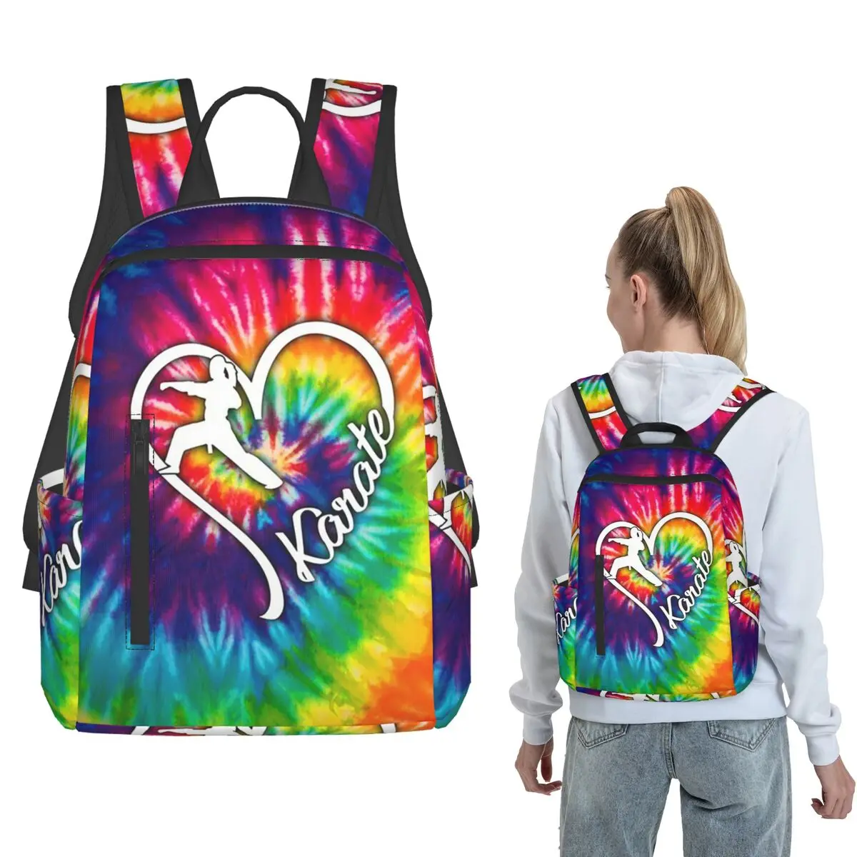 Colorful Tie-Dye Gymnastics Silhouette Backpack Daypack Boys Girls BookBag School Bag Shoulder Bags for Men Women
Colorful Tie-Dye Gymnastics Silhouette Backpack Daypack Boys Girls BookBag School Bag Shoulder Bags for Men Women