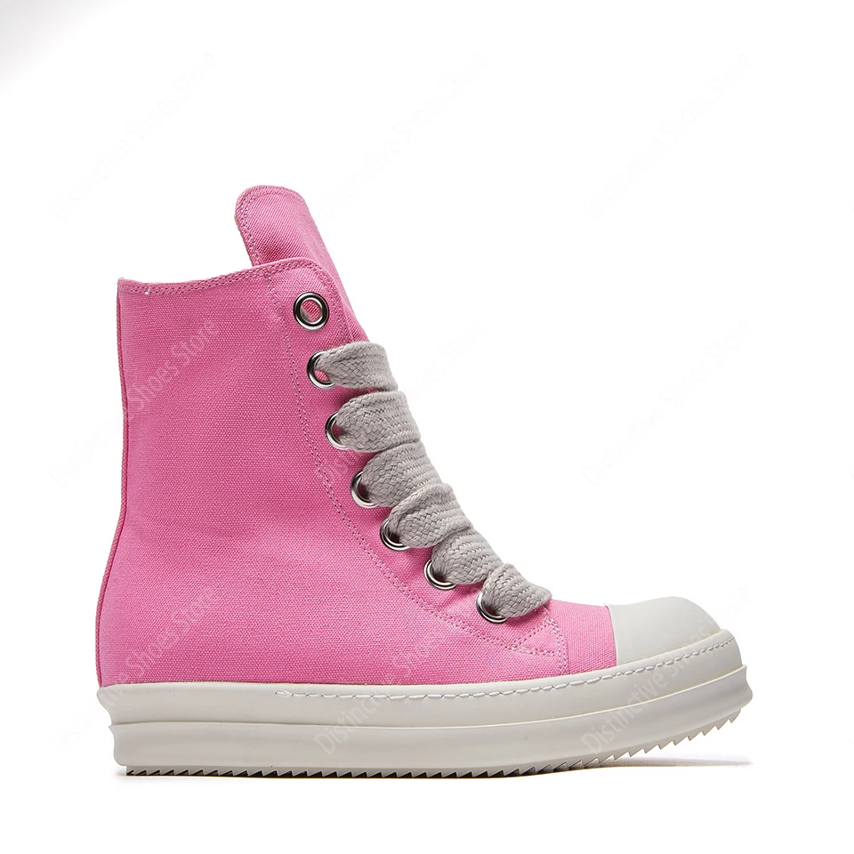 Designer Women Sneakers High Top Jumbo Lace Up Men Shoes Pink Luxury Casual Quality RO Canvas Zip Platform Flat Ankle Boots
Designer Women Sneakers High Top Jumbo Lace Up Men Shoes Pink Luxury Casual Quality RO Canvas Zip Platform Flat Ankle Boots