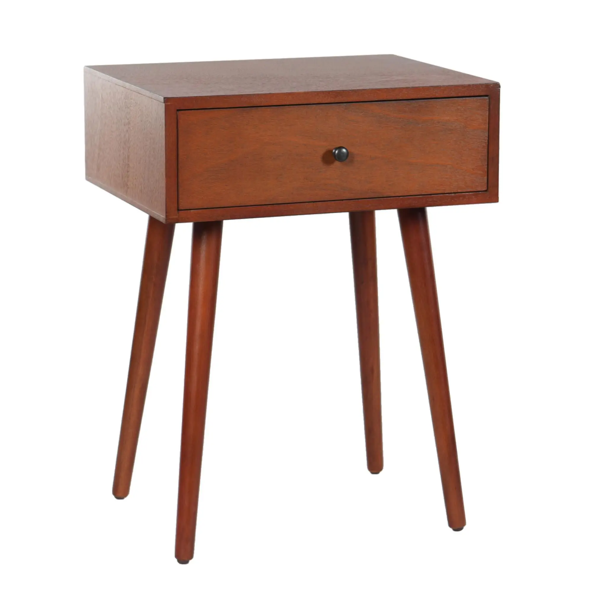 Modernize your home with this accent table with mid-century flair. Clean lines with one drawer and tapered legs.
Modernize your home with this accent table with mid-century flair. Clean lines with one drawer and tapered legs.