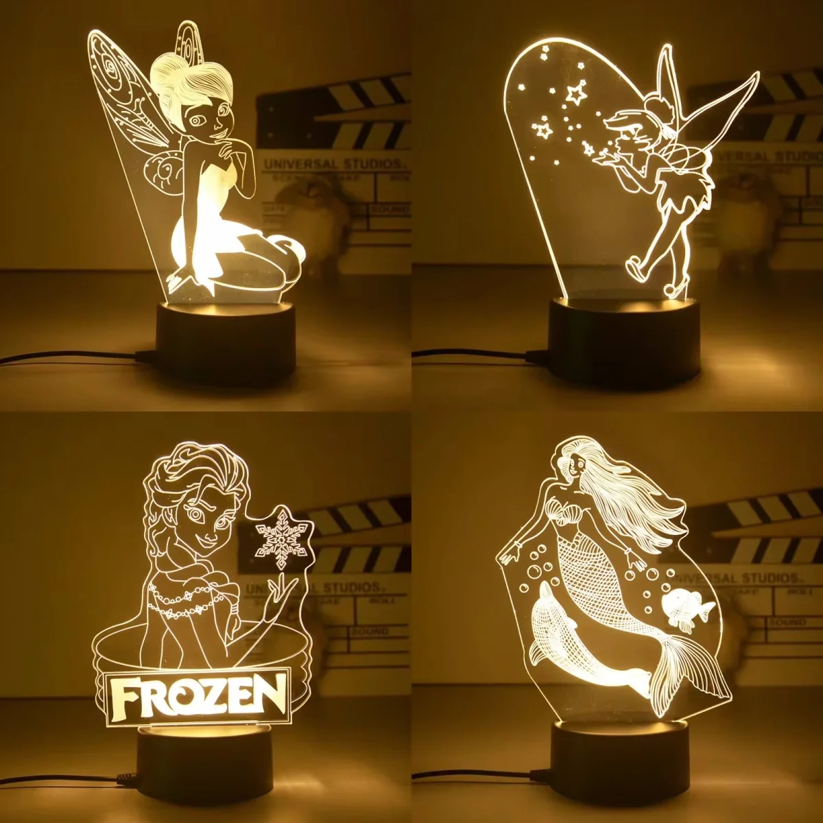 Cute 3D Lamp Disney Princess Cartoon figure Night Light Fairy Tinkerbell LED Table Lamp Figure Toys Lamp Bedside Decor Gift
Cute 3D Lamp Disney Princess Cartoon figure Night Light Fairy Tinkerbell LED Table Lamp Figure Toys Lamp Bedside Decor Gift