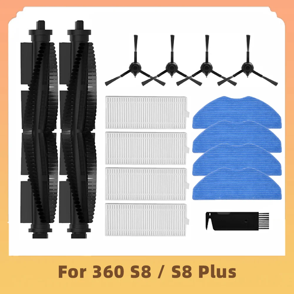 Replacement Spare Parts For 360 S8 / S8 Plus Robot Vacuum Cleaner Main Roller Brush Side Brush Hepa Filter Mop
Replacement Spare Parts For 360 S8 / S8 Plus Robot Vacuum Cleaner Main Roller Brush Side Brush Hepa Filter Mop