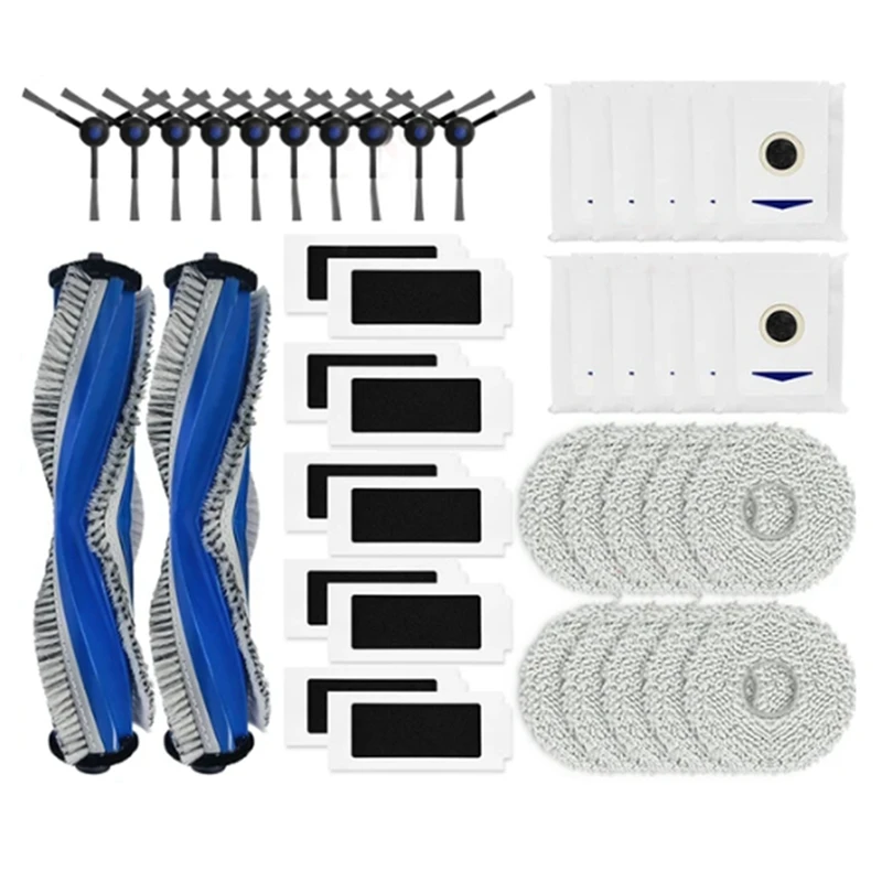 Caci для Ecovacs T30 Pro / T30 Pro Omni / Yeedi M12 Pro+ Основная роликовая боковая щетка HEPA-фильтр, подушечки для швабры, мешки для пыли, запасные части
Caci для Ecovacs T30 Pro / T30 Pro Omni / Yeedi M12 Pro+ Основная роликовая боковая щетка HEPA-фильтр, подушечки для швабры, мешки для пыли, запасные части