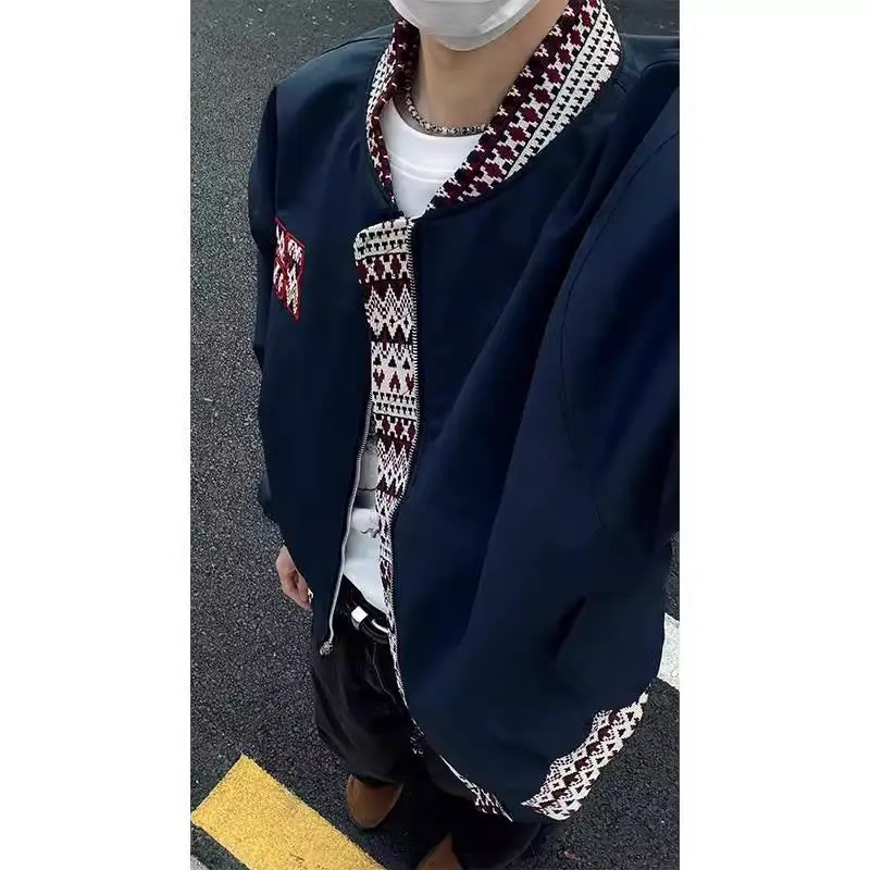 Juspinice American Retro Ethnic Style Jacket Men's Spring and Autumn High-end Feeling Jacquard Splicing Couple Baseball Coat
Juspinice American Retro Ethnic Style Jacket Men's Spring and Autumn High-end Feeling Jacquard Splicing Couple Baseball Coat