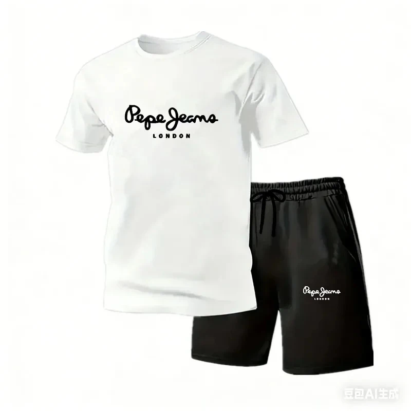 New summer fitness sportswear for men short-sleeved T-shirt and shorts two-piece set breathable and quick-drying casual wear
New summer fitness sportswear for men short-sleeved T-shirt and shorts two-piece set breathable and quick-drying casual wear