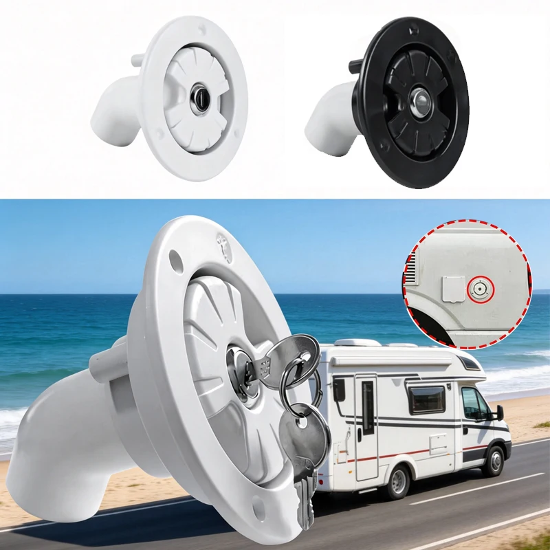 Black/White Round Gravity Water Inlet with Lock RV Accessories Caravan for RV Boat Camper Trailer Exterior Hatch Car Accessories
Black/White Round Gravity Water Inlet with Lock RV Accessories Caravan for RV Boat Camper Trailer Exterior Hatch Car Accessories