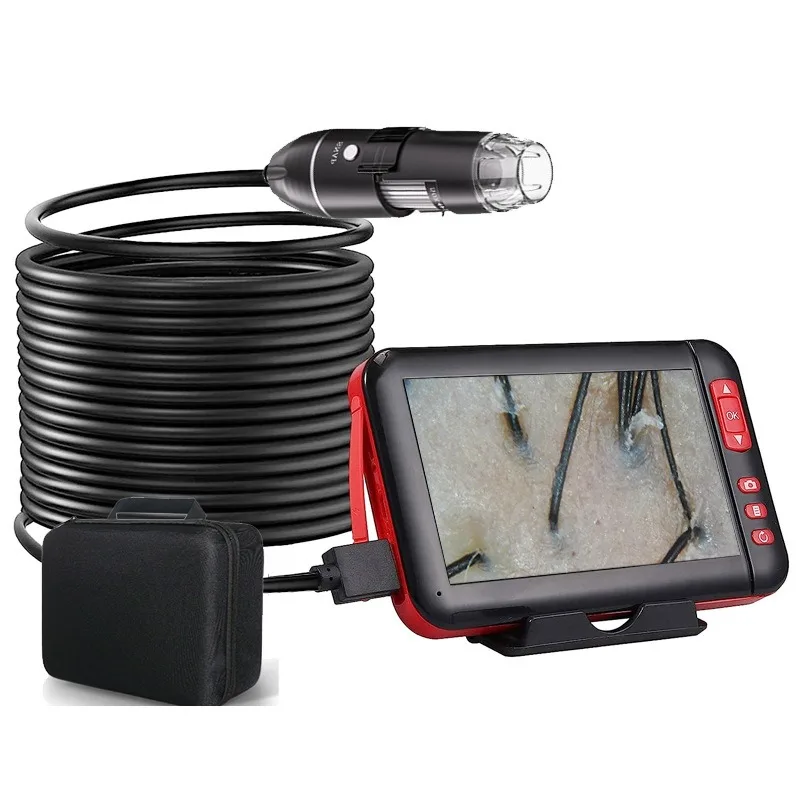 4.3 Inch Display Screen Hair Scalp Skin Hair Follicle Detector Beauty Salon High Definition Facial Instrument Pore Test
4.3 Inch Display Screen Hair Scalp Skin Hair Follicle Detector Beauty Salon High Definition Facial Instrument Pore Test