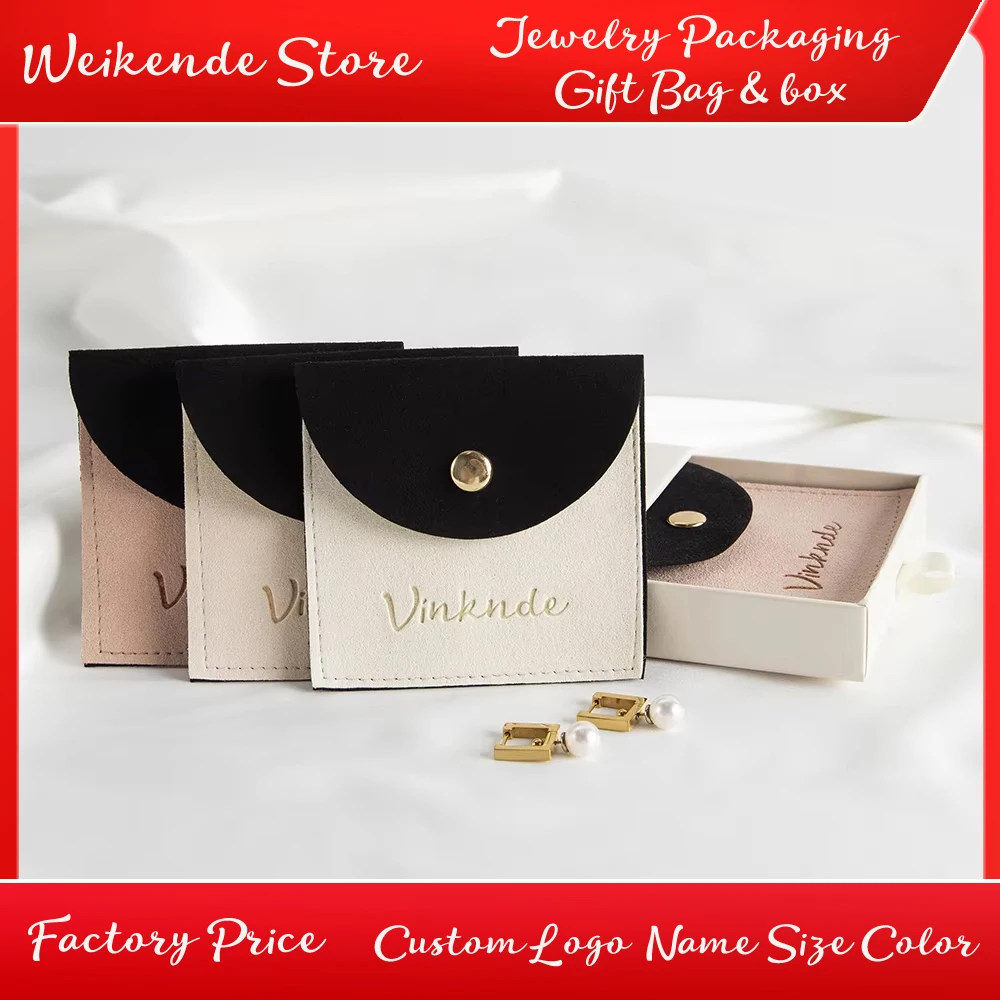 Jewelry Snap Button Bags Bulk Custom Logo Chic Anniversaries Wedding Favor Bag Microfiber Dust Pouch Ring Brooch Earring Sack
Jewelry Snap Button Bags Bulk Custom Logo Chic Anniversaries Wedding Favor Bag Microfiber Dust Pouch Ring Brooch Earring Sack