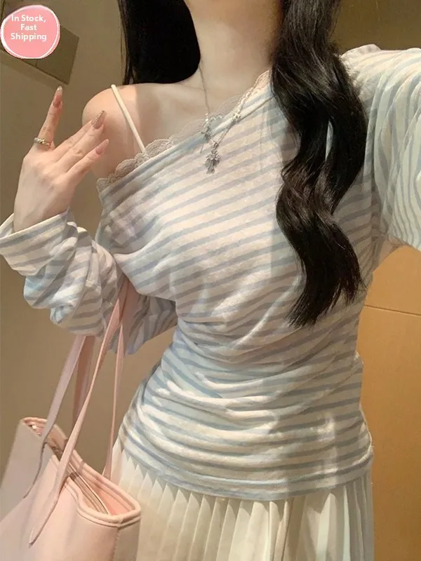 Slim Fit Long Sleeve T-Shirt Women's Summer Thin Lace Patchwork Diagonal Shoulder Trendy Sunshade Cover up Breathable Commute...
Slim Fit Long Sleeve T-Shirt Women's Summer Thin Lace Patchwork Diagonal Shoulder Trendy Sunshade Cover up Breathable Commute...