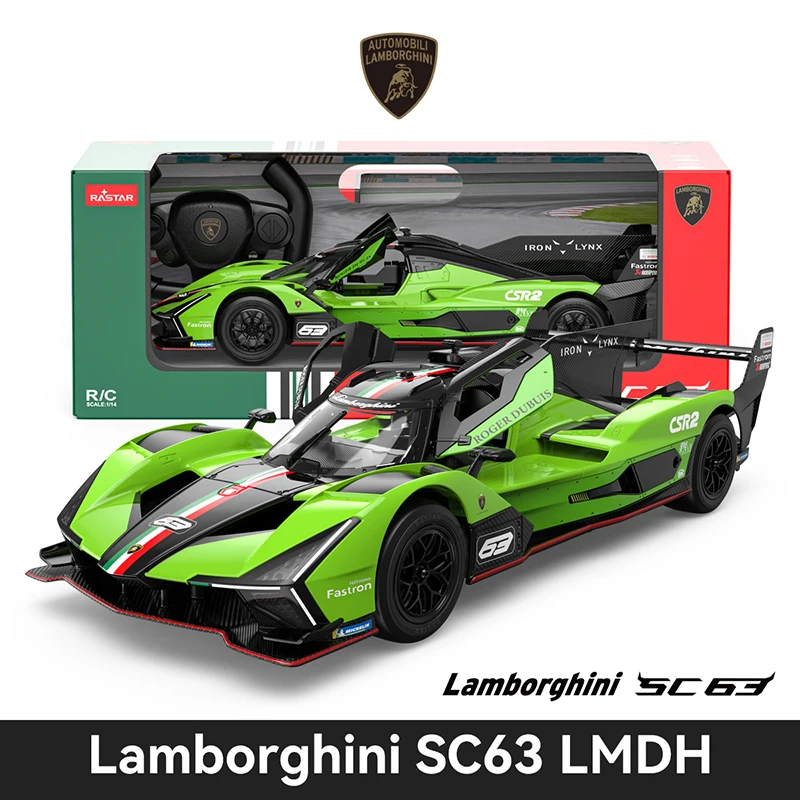 1/14 Scale 2024 24 At Daytona Lamborghini SC63 Hypercar RC 24H/LMH Racing 1000mAh 2 Speed Adjust LED Lights For Gifts
1/14 Scale 2024 24 At Daytona Lamborghini SC63 Hypercar RC 24H/LMH Racing 1000mAh 2 Speed Adjust LED Lights For Gifts