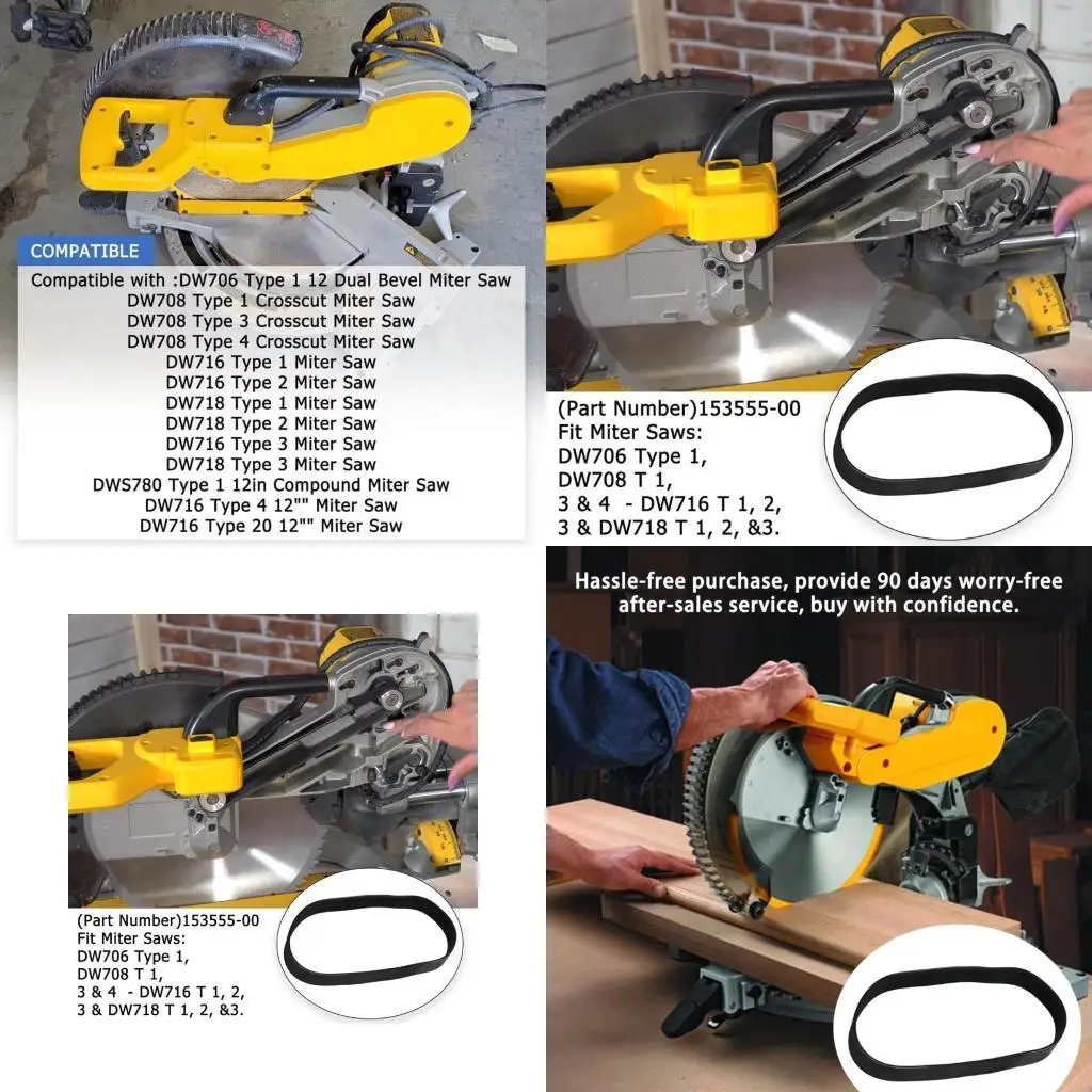 Rubber Transmission Belt For 12Inch Compound Sawer 153555-00 Miter Sawer Belt
Rubber Transmission Belt For 12Inch Compound Sawer 153555-00 Miter Sawer Belt
