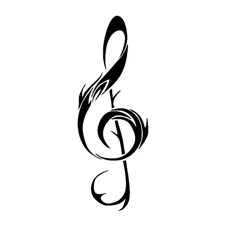 Interesting Clef Music Notes Rock & Roll Vinyl Black/Silver Car Stickers 4.9cm*13.6cm
Interesting Clef Music Notes Rock & Roll Vinyl Black/Silver Car Stickers 4.9cm*13.6cm