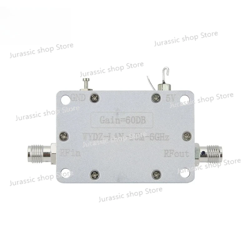 10MHz-6GHz 60dB High Gain LNA Wideband Amplifier Low Noise Amplifier with SMA Female Connector for RF Signal Drive or RX
10MHz-6GHz 60dB High Gain LNA Wideband Amplifier Low Noise Amplifier with SMA Female Connector for RF Signal Drive or RX