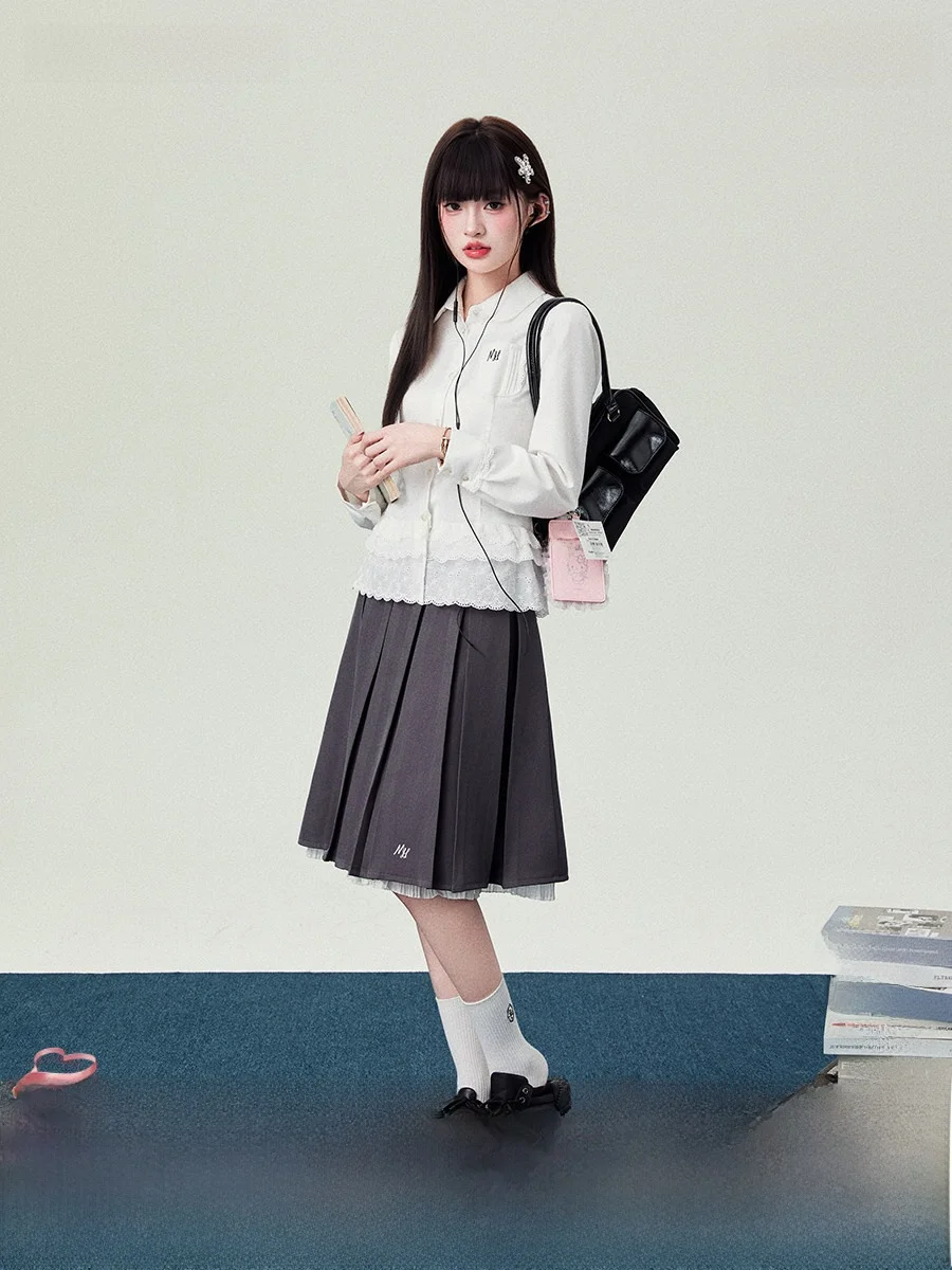 Mrs. Flower Bell Lace Collar irt 2025 New Autumn Winter Versatile Inner Wear School Sle Floral irt Women's Faion
Mrs. Flower Bell Lace Collar irt 2025 New Autumn Winter Versatile Inner Wear School Sle Floral irt Women's Faion