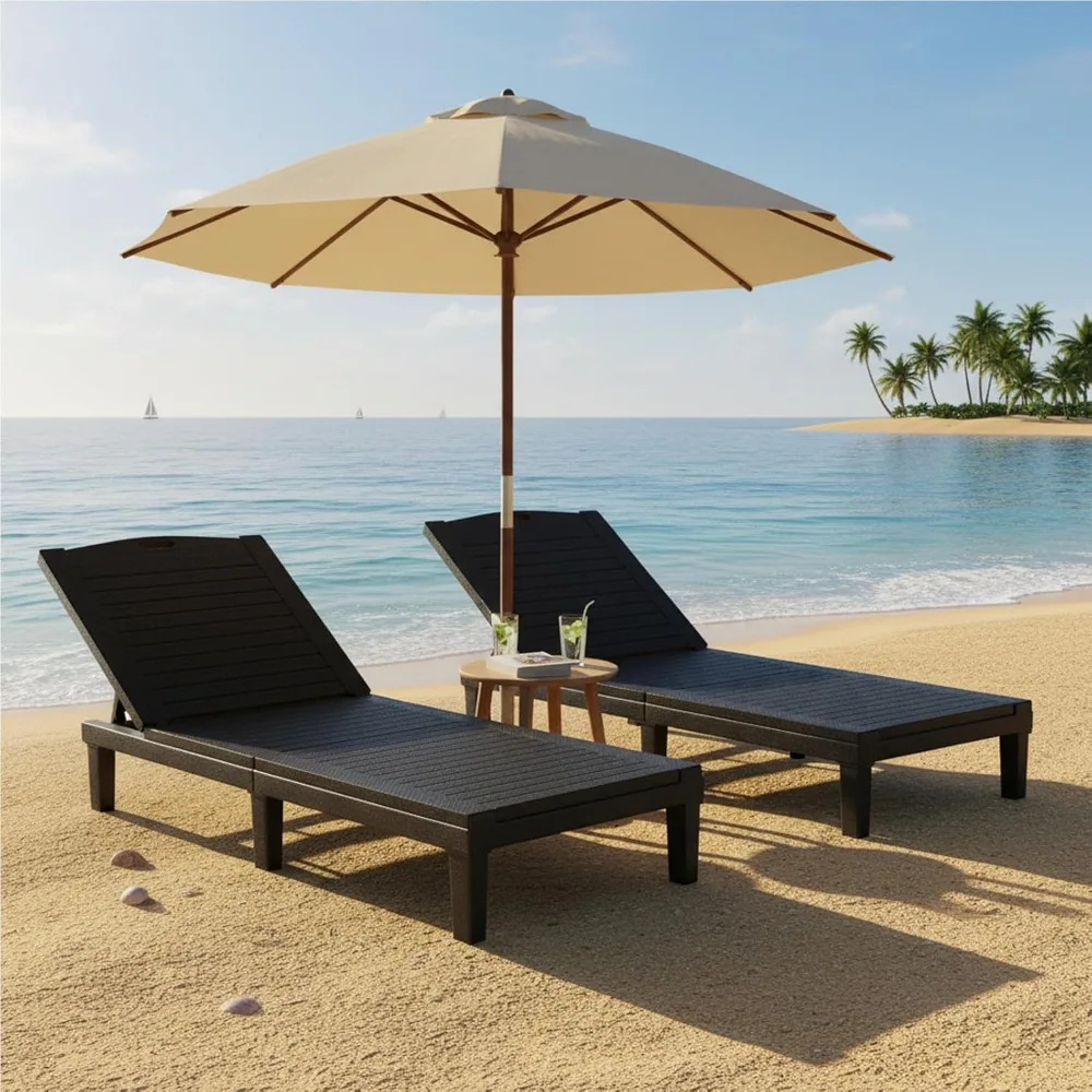 Chaise Lounge Chair Set of 2, Adjustable Pool Lounge Chair with 5 Positions Backrest, Waterproof Lightweight, Customized
Chaise Lounge Chair Set of 2, Adjustable Pool Lounge Chair with 5 Positions Backrest, Waterproof Lightweight, Customized
