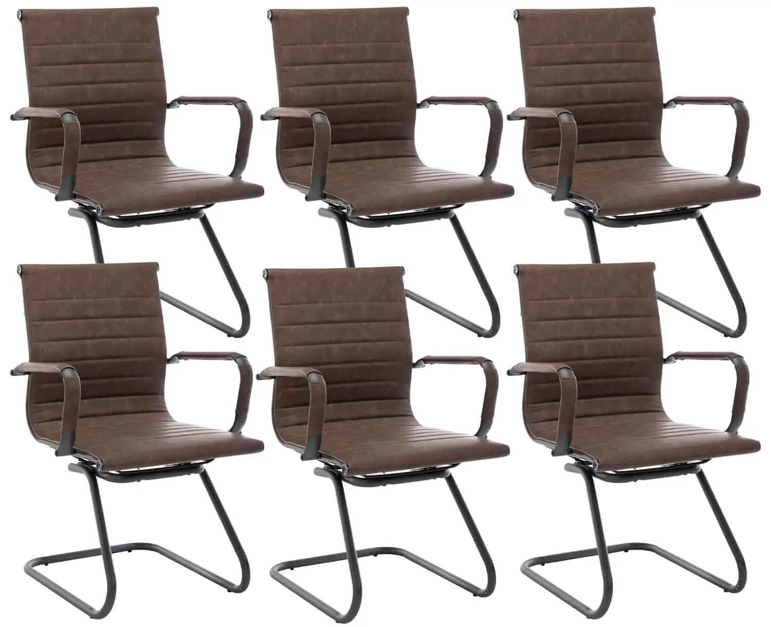 Leather Waiting Room Guest Chair Mid Back Sled Base Meeting Patient Conference Room Set 6PCS, Custom
Leather Waiting Room Guest Chair Mid Back Sled Base Meeting Patient Conference Room Set 6PCS, Custom