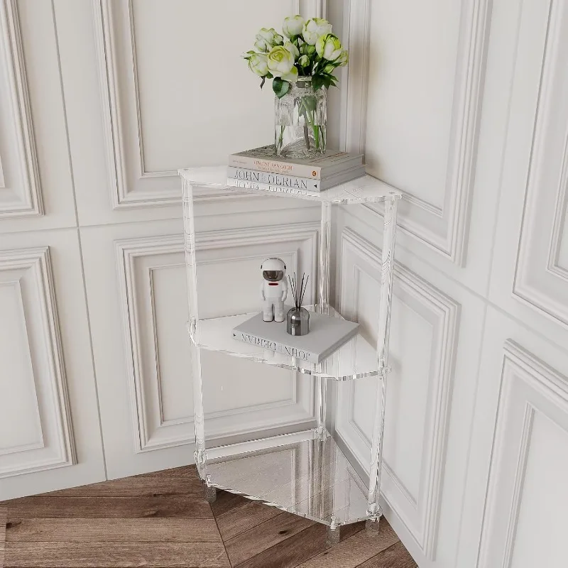 acrylic corner table three layers, triangular corner table, living room, bedroom, bathroom small side table, shelf
acrylic corner table three layers, triangular corner table, living room, bedroom, bathroom small side table, shelf