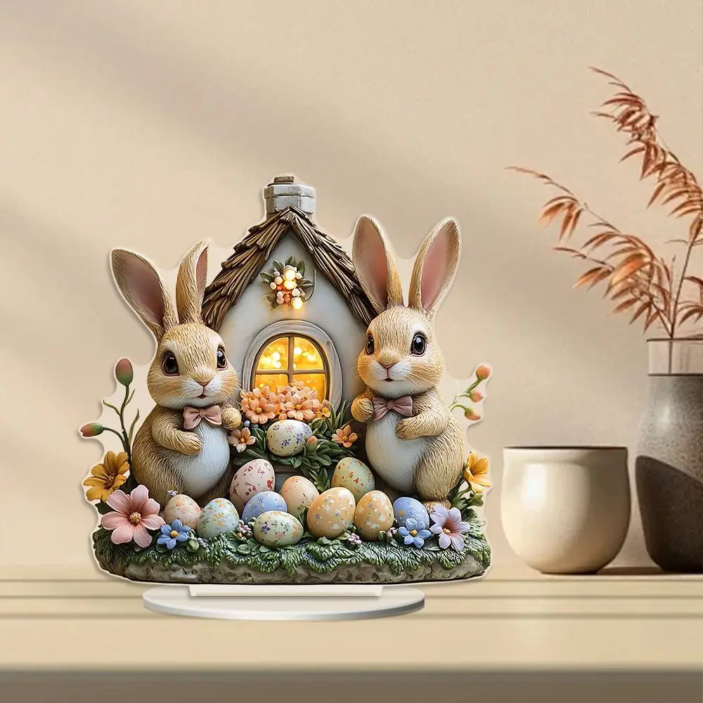 Acrylic Easter Bunny Ornament 2D Flat Easter Decor Rabbit House Desktop Decor Table Decoration Desktop Ornament Home Decoration
Acrylic Easter Bunny Ornament 2D Flat Easter Decor Rabbit House Desktop Decor Table Decoration Desktop Ornament Home Decoration