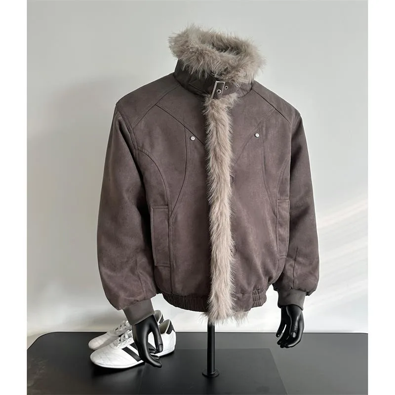 Heavyweight Suede Cotton Jaet Autumn Winter Warm Fur Collar ex Large Size 5kg eepskin Cotton Coat Youth Faion
Heavyweight Suede Cotton Jaet Autumn Winter Warm Fur Collar ex Large Size 5kg eepskin Cotton Coat Youth Faion