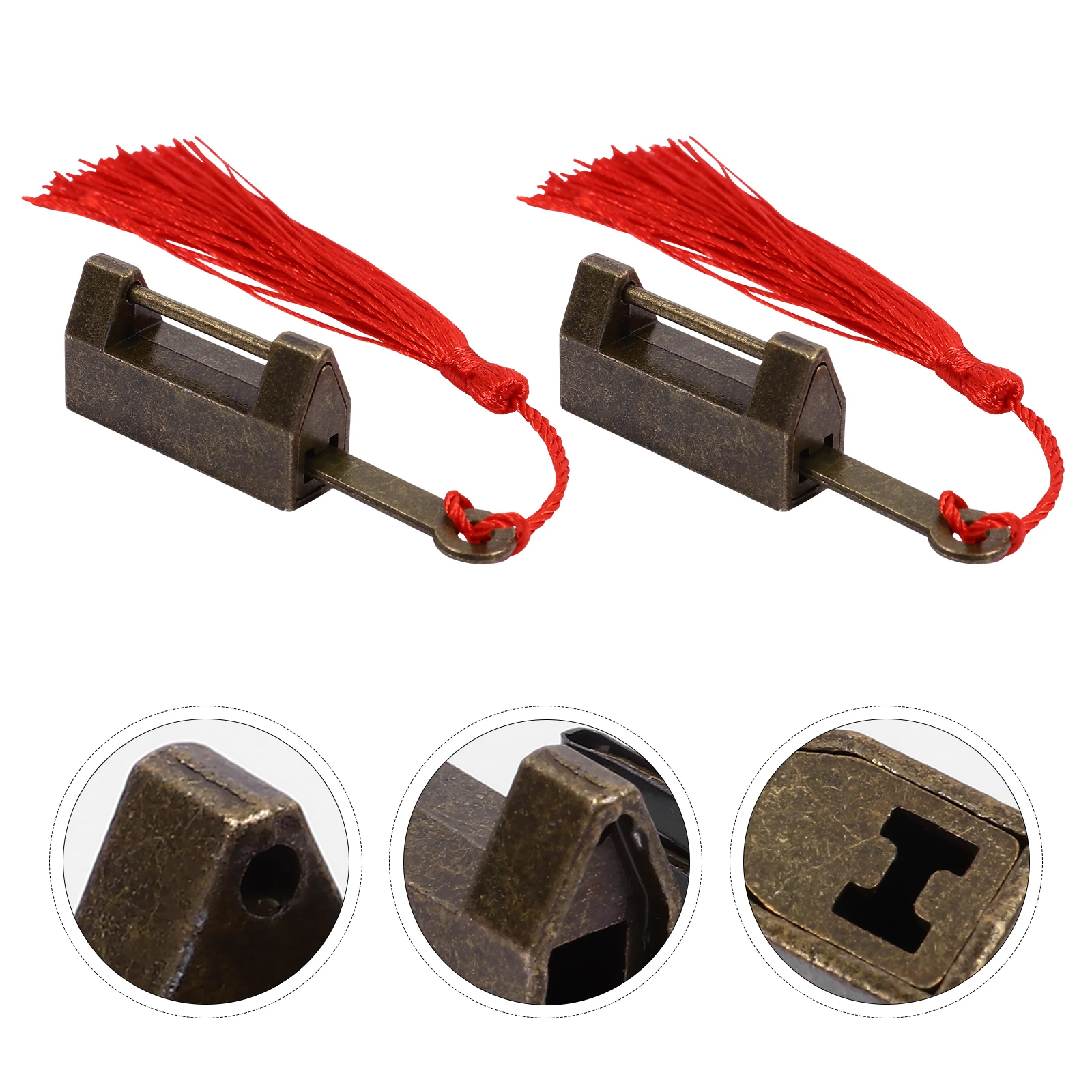 2Pcs Chinese Padlock Retro Suitcase Latch Zinc Alloy Mini Lock for Jewelry Box Gift Lock Decorative Functional
2Pcs Chinese Padlock Retro Suitcase Latch Zinc Alloy Mini Lock for Jewelry Box Gift Lock Decorative Functional