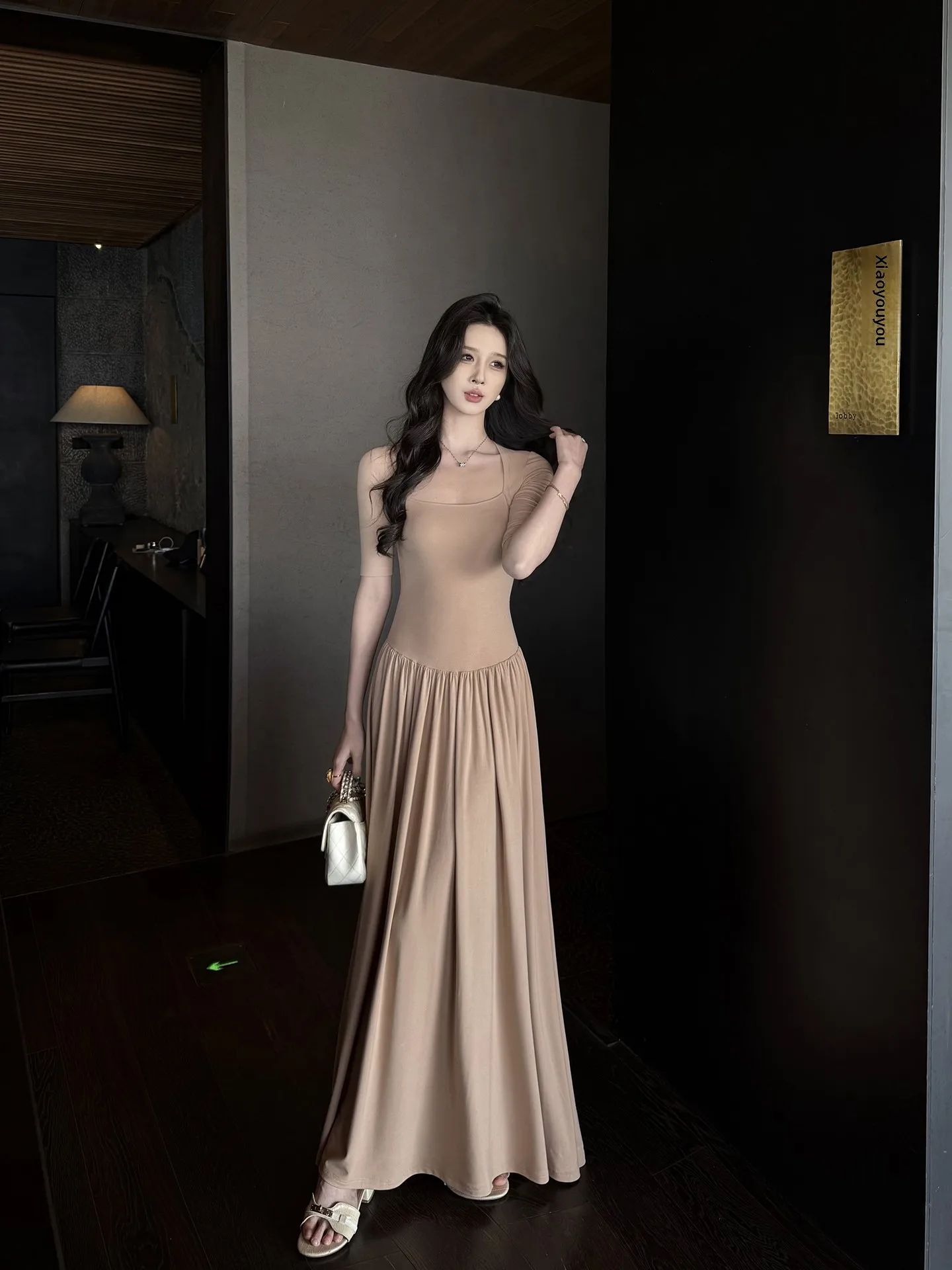 by Onion Elegant A-Line Dress Square Collar Midi Sleeve Women's Casual Fashion Spring Summer New Style Waist-Cinching Gown
by Onion Elegant A-Line Dress Square Collar Midi Sleeve Women's Casual Fashion Spring Summer New Style Waist-Cinching Gown