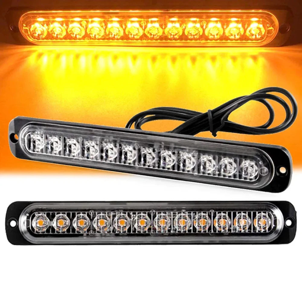 12 LED Strobe Warning Light White Red Blue Led Side light Tail Lamp 18 Flashing Modes for Car Truck Light Police Lights 12V 24V
12 LED Strobe Warning Light White Red Blue Led Side light Tail Lamp 18 Flashing Modes for Car Truck Light Police Lights 12V 24V
