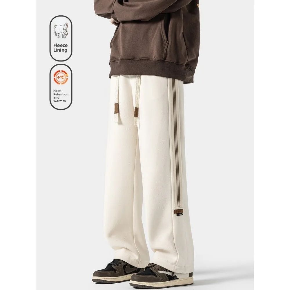 Мужские повседневные спортивные брюки на флисовой подкладке, утепленные прямые брюки, осенне-зимние новые свободные удобные спортивные штаны
Мужские повседневные спортивные брюки на флисовой подкладке, утепленные прямые брюки, осенне-зимние новые свободные удобные спортивные штаны