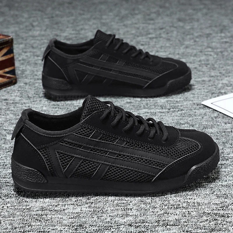 Agan Men's Shoes Summer Breathable Thin Mesh Sports Lightweight Soft Bottom Casual Office Running Black De Xin Trendy Shoes
Agan Men's Shoes Summer Breathable Thin Mesh Sports Lightweight Soft Bottom Casual Office Running Black De Xin Trendy Shoes