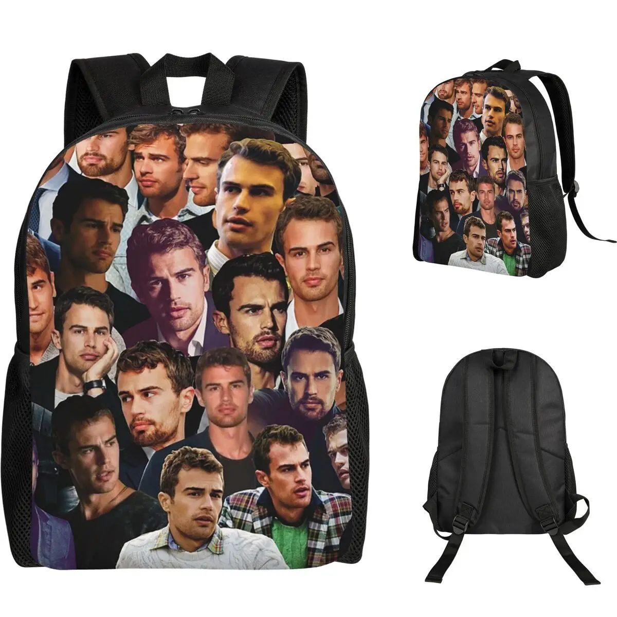 Theo James Photo Collage Backpack Student Boys Girls BookBag School Bag Laptop Shoulder Bags
Theo James Photo Collage Backpack Student Boys Girls BookBag School Bag Laptop Shoulder Bags