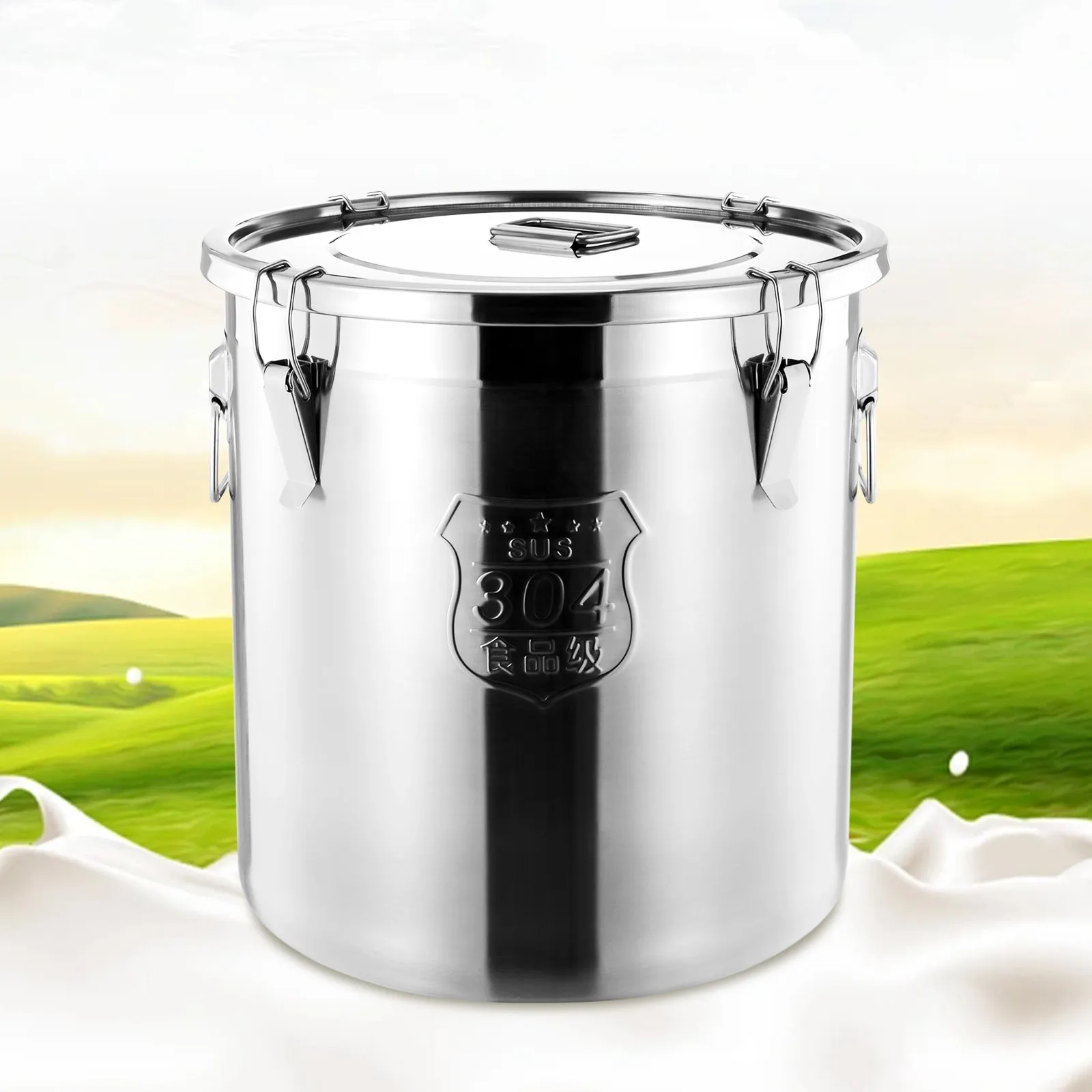 48L/12.68Gal 304 Stainless Steel Airtight Canister, Dry/Wet Food Rice Cereal Grain Container for Homes, Stores, Restaurants
48L/12.68Gal 304 Stainless Steel Airtight Canister, Dry/Wet Food Rice Cereal Grain Container for Homes, Stores, Restaurants