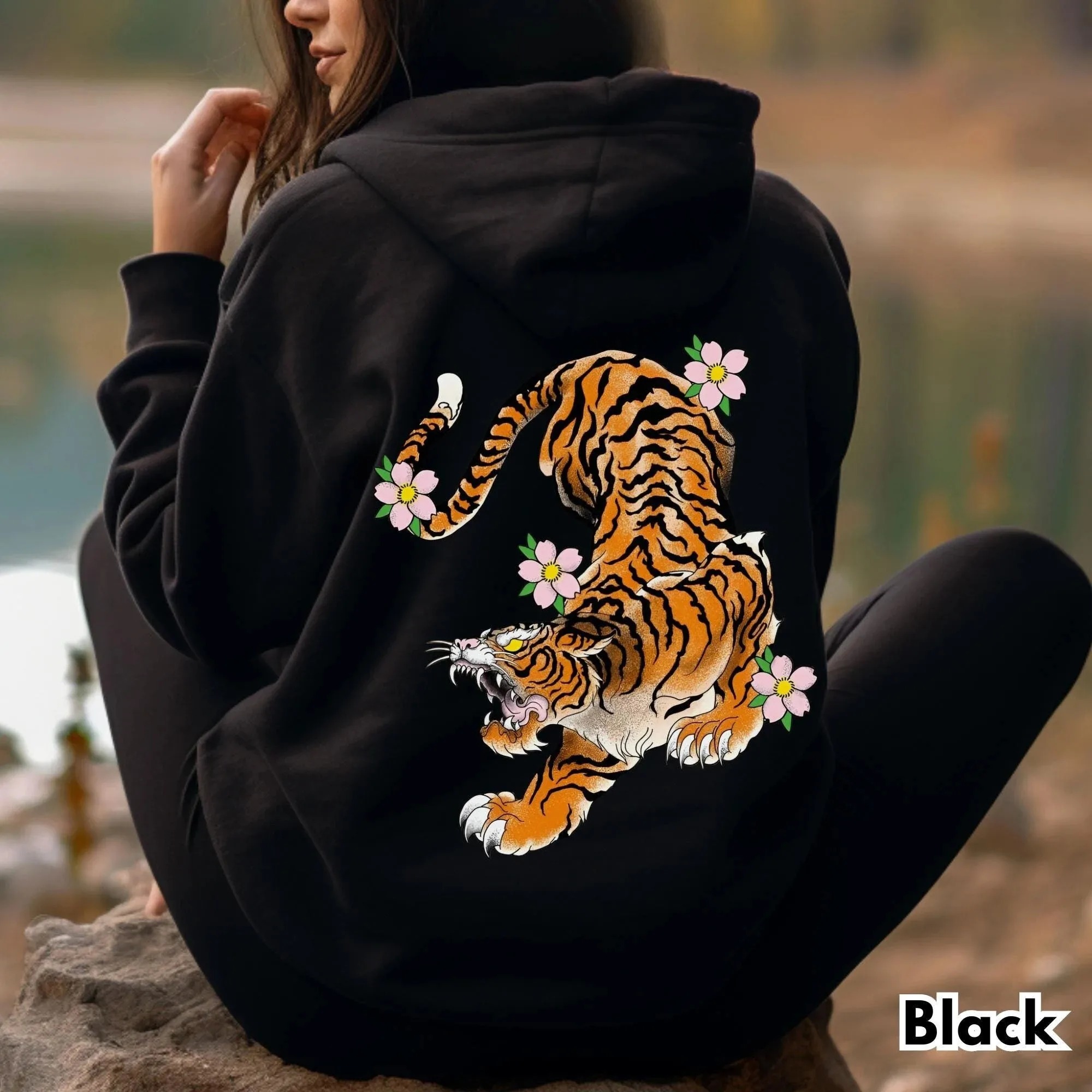 Autumn and Winter Style Japanese - Inspired Tiger Floral Cotton Hoodie Ideal for Fans of Oriental - Themed Fashion Seeking
Autumn and Winter Style Japanese - Inspired Tiger Floral Cotton Hoodie Ideal for Fans of Oriental - Themed Fashion Seeking