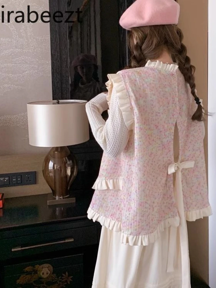 Pink Knitted Vest Skirt Suit for Women 2025 Spring and Autumn New Style Sweet and Beautiful Age-reducing Three-piece Suit
Pink Knitted Vest Skirt Suit for Women 2025 Spring and Autumn New Style Sweet and Beautiful Age-reducing Three-piece Suit
