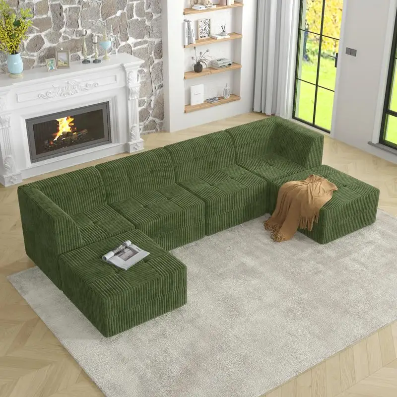 U-Shaped Modular Sectional Sofa, Compressed Modern Minimalist Corduroy Couch, Sleeper Sofa for Living Room and Bedroom,
U-Shaped Modular Sectional Sofa, Compressed Modern Minimalist Corduroy Couch, Sleeper Sofa for Living Room and Bedroom,
