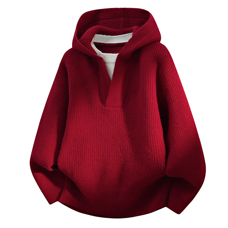 Мужской утепленный свободный свитер в американском ретро-стиле с капюшоном, имитация двухслойности, теплый, осенне-зимний, повседневный, модный
Мужской утепленный свободный свитер в американском ретро-стиле с капюшоном, имитация двухслойности, теплый, осенне-зимний, повседневный, модный