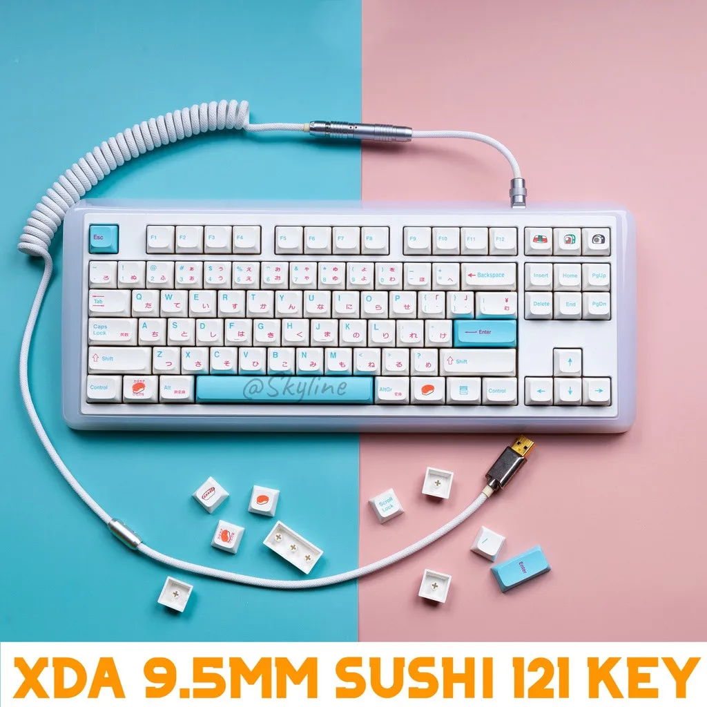 121 Keys/setSushi-themed Mechanical Keyboard Keycaps XDA Height PBT Sublimation Small Full Set Suitable for 64/84/87/104/108 Key
121 Keys/setSushi-themed Mechanical Keyboard Keycaps XDA Height PBT Sublimation Small Full Set Suitable for 64/84/87/104/108 Key